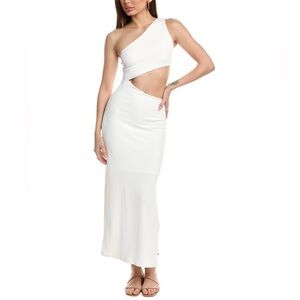 Beach Riot White One-Shoulder Cutout Maxi Dress